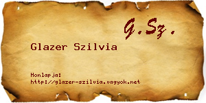 Glazer Szilvia névjegykártya