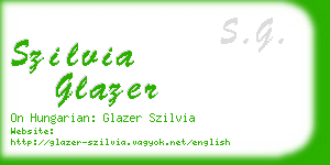 szilvia glazer business card